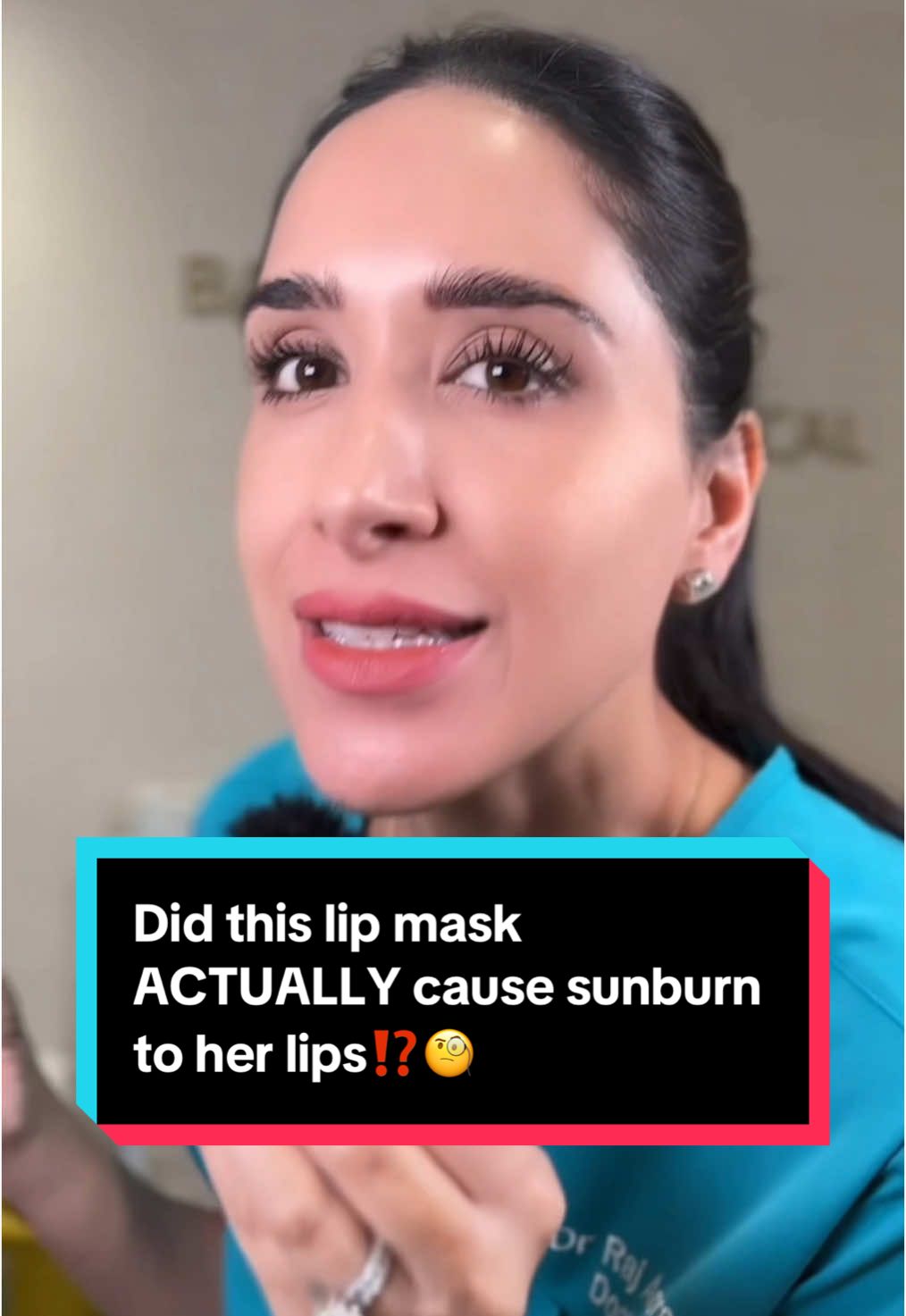 Did this lip mask ACTUALLY burn her lips?!  #LipMask #LaneigeLipMask #SunburnOrNot #LipCareTips #LipProtection #SkinCareFacts #LipSunburn #SunProtectionForLips #DrRaj 