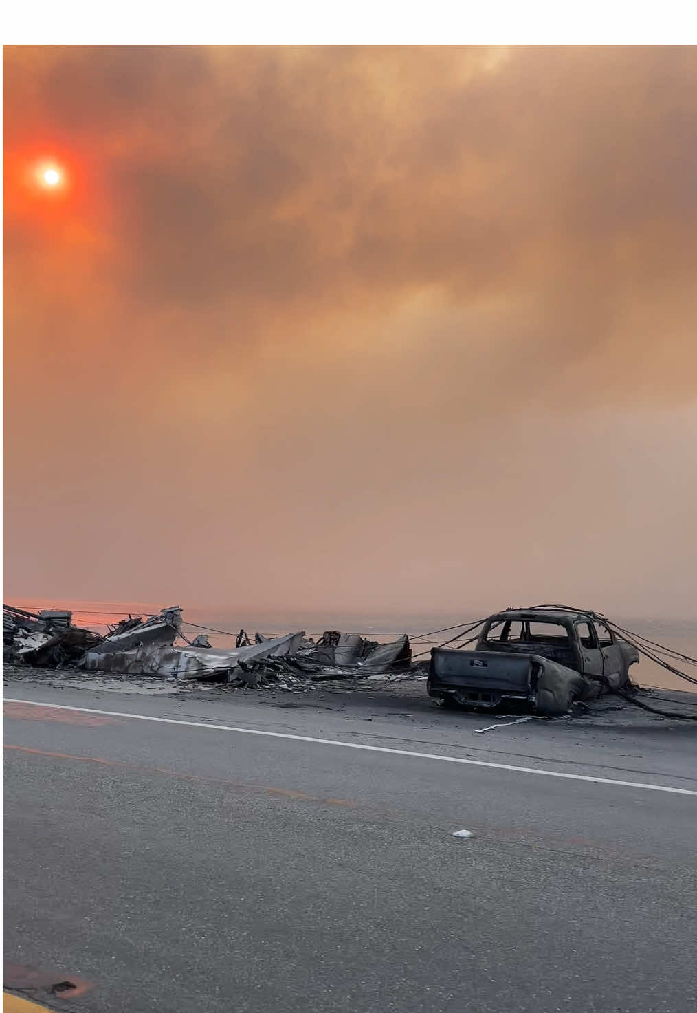 Aftermath of Pacific Palisades Fire in some areas along Pacific Coast Highway. #fire #lafire #pacificpalisades #pacificpalisadesfire #thegetty 