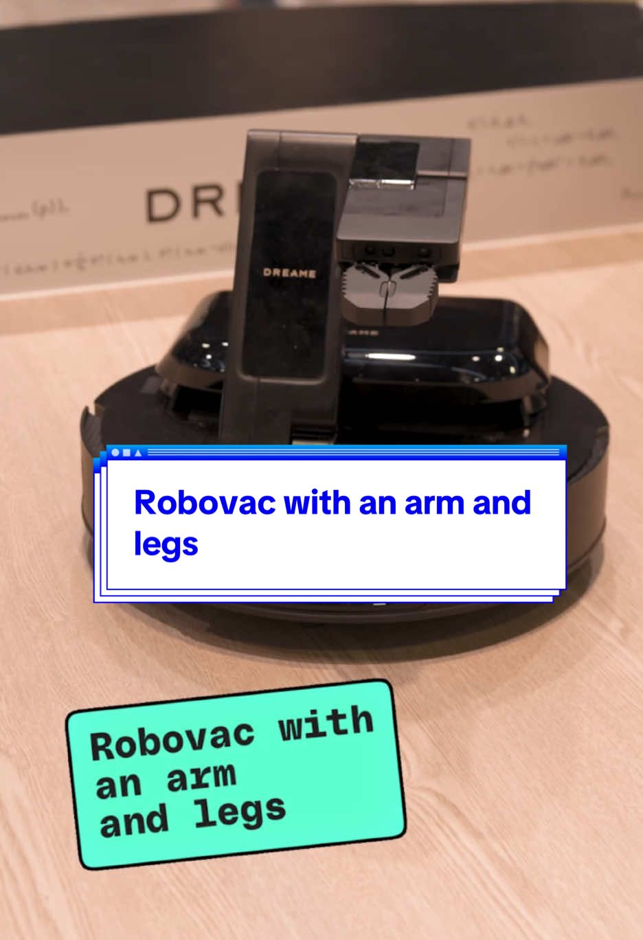 Robotic limbs are coming to vacuums at CES 2025. Dreame showed off their step-climbing vacuum, X50 Ultra, earlier this week and now we’re seeing their concept bot that has both legs and a versatile arm. #robot #vacuum #smarthome #tech #techtok #ces 