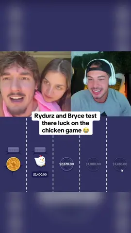 Rydurz and Bryce test there luck on the chicken game 😭 #kickstreaming