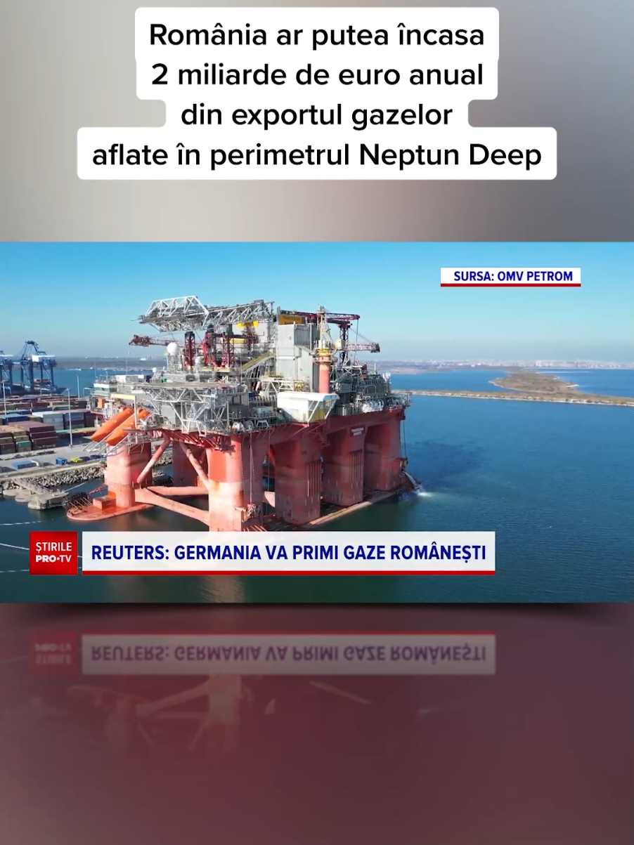 O parte din gazele extrase din perimetrul Neptun Deep, din Marea Neagră, vor fi exportate. Un acord încheiat între OMV și o companie din Germania marchează primul contract de export pentru gazele care vor fi scoase din adâncurile mării începând cu 2027. #stirileprotvdeastazi #news #stiri #protv #stirileprotv