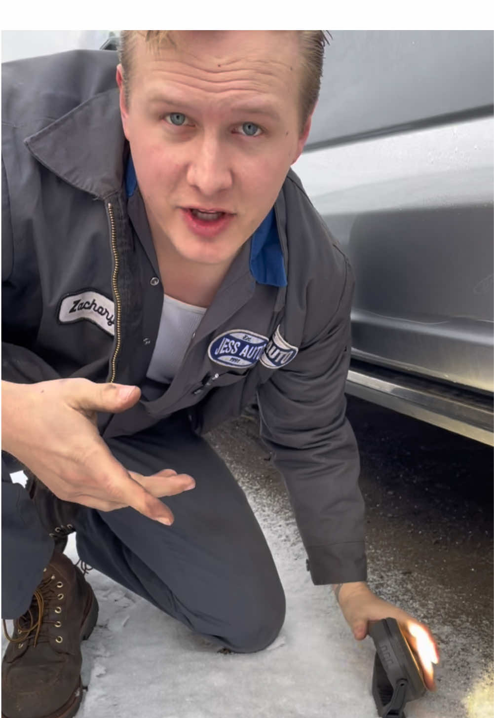 Flat tire? No problem! Here’s where to place the jack and jack stand like a real pro! 🛠️ #cartips #flattire #flat #changetire #ford #jessford #flattirefix #jack #tirejack #jackstand #lift #fyp 