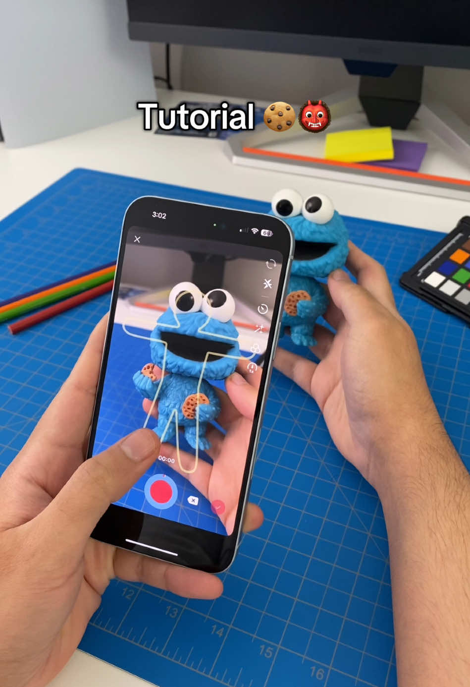 Cookie Monster 😝 #cookiemonster #tutorial #filter 