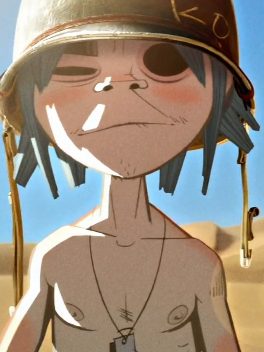 Remember when 2D went shirtless because Murdoc was in Feel Good Inc. too?🤣 #gorillaz #2d #music #dirtyharry #2005 #demondays #phase2 #singer #shirtless #album 