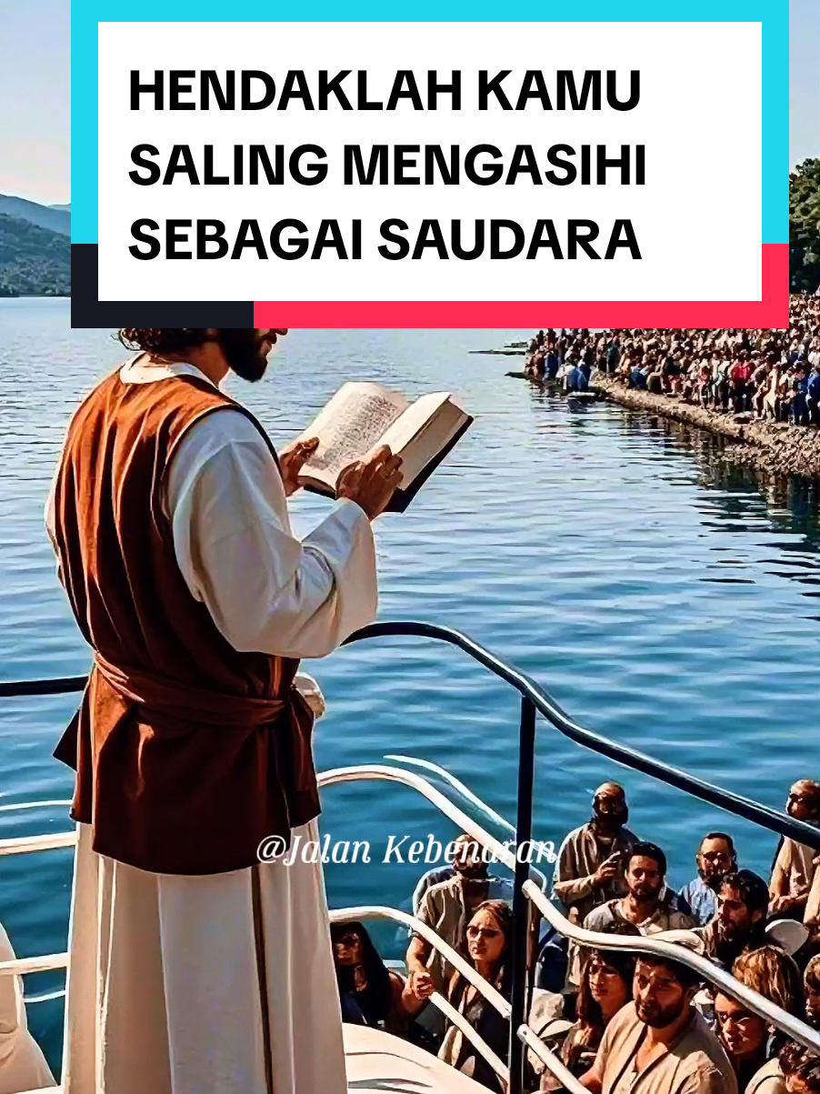 Firman Tuhan hari ini, Kamis 9 Januari 2025 diambil dari,  Roma 12 : 10 Tertulis: Hendaklah kamu saling mengasihi sebagai saudara dan saling mendahului dalam memberi hormat. Ayat ini adalah bagian dari nasihat Rasul Paulus tentang bagaimana hidup sebagai orang percaya yang mencerminkan kasih Kristus. Ayat ini menekankan dua hal utama: kasih yang tulus dan sikap saling menghormati. Saling mengasihi sebagai saudara adalah kasih yang tulus, seperti kasih di antara anggota keluarga. Paulus mengingatkan bahwa sebagai orang percaya, kita adalah satu keluarga dalam Kristus. Oleh karena itu, kita harus saling mendukung, peduli, dan berbuat baik, bukan hanya kepada orang yang kita sukai, tetapi kepada semua orang.  Saling menghormati berarti mengutamakan orang lain di atas kepentingan diri sendiri. Mendahului dalam memberi hormat adalah tindakan aktif untuk mengakui nilai dan martabat orang lain. Ini adalah sikap rendah hati yang menunjukkan penghargaan kepada sesama, tanpa menunggu mereka melakukannya lebih dulu.  Ayat ini mengajarkan kita untuk memiliki kasih yang nyata dan tindakan yang menunjukkan penghormatan. Ketika kita hidup dengan saling mengasihi dan menghormati, kita mencerminkan karakter Kristus dan membangun hubungan yang harmonis, baik di gereja, keluarga, maupun masyarakat. Mari kita berdoa.  Bapa Kami yang penuh kasih, terima kasih karena Engkau telah mempersatukan kami dalam keluarga besar-Mu melalui Kristus. Ajari kami untuk saling mengasihi dengan tulus, seperti Engkau mengasihi kami.  Tolong kami untuk mendahului dalam memberi hormat kepada sesama, dengan rendah hati dan hati yang penuh kasih. Mampukan kami untuk menjadi terang di tengah dunia melalui kasih dan penghormatan yang kami tunjukkan, sehingga nama-Mu dipermuliakan. Dalam nama Tuhan Yesus Kristus, kami berdoa. Amin. Tuhan Yesus Kristus Memberkati kita semua.  #jalankebenaran77 #firman #firmantuhan #rohani_kristen #capcut #capcut_edit #ai 