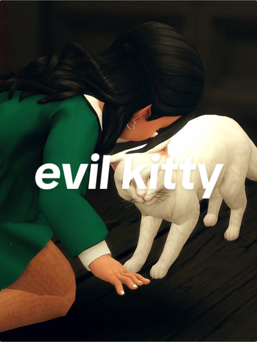 what the dog doin #thesims4 #solitasims #evilkitty 