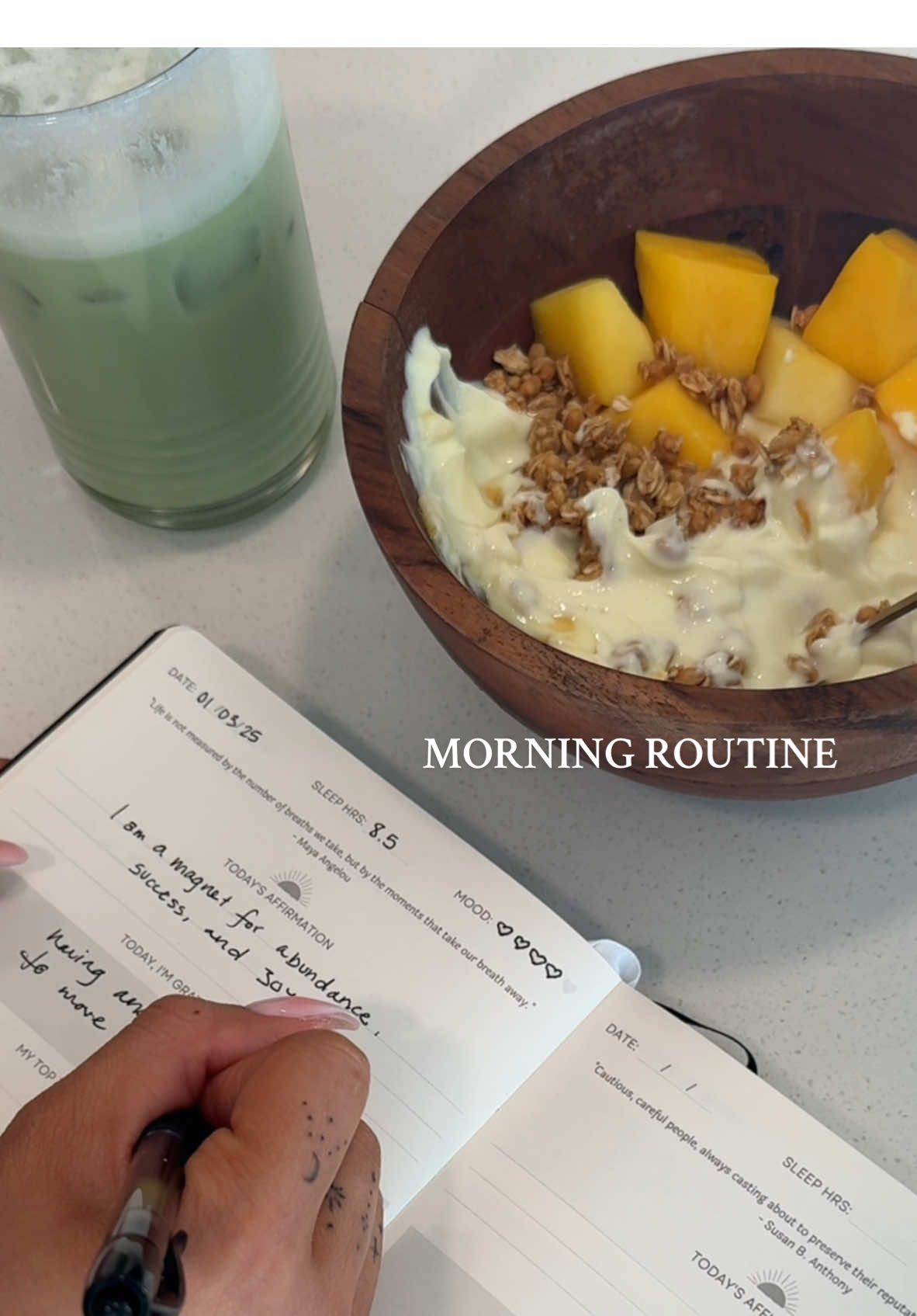 sticking to my routine🍵☀️🎧 #fyp #morningroutine #fitnessmotivation #Vlog #motivation #gym