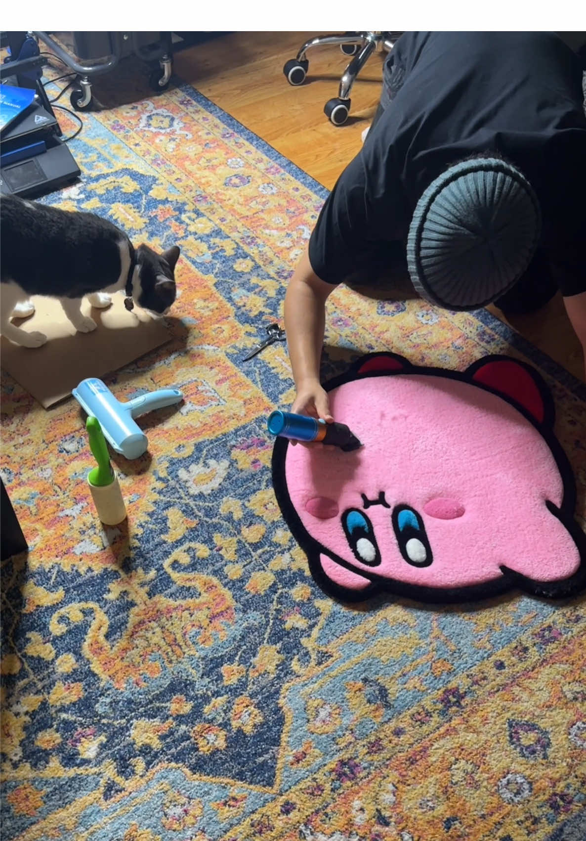 My last Kirby rug going to a good home. 😊💝 Waddledee is still available tho! IG: Bushrugz | ✏️ DM for a custom rug !  #orderpacking #etsyshop #kirby #kirbyrug #kirbyart #tufting #customrugs #rugmaking #handmade 