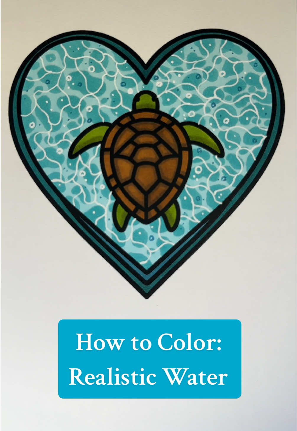 How to Color: Realistic Water  #coloring #colouring #coloringbook #coloringtutorial #tutorial #realistic #water 