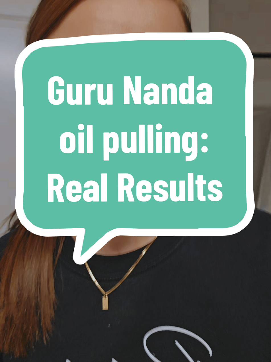 It works so well! Just need to be consistent! #gurunanda #teethwhiteningkit #oilpulling 