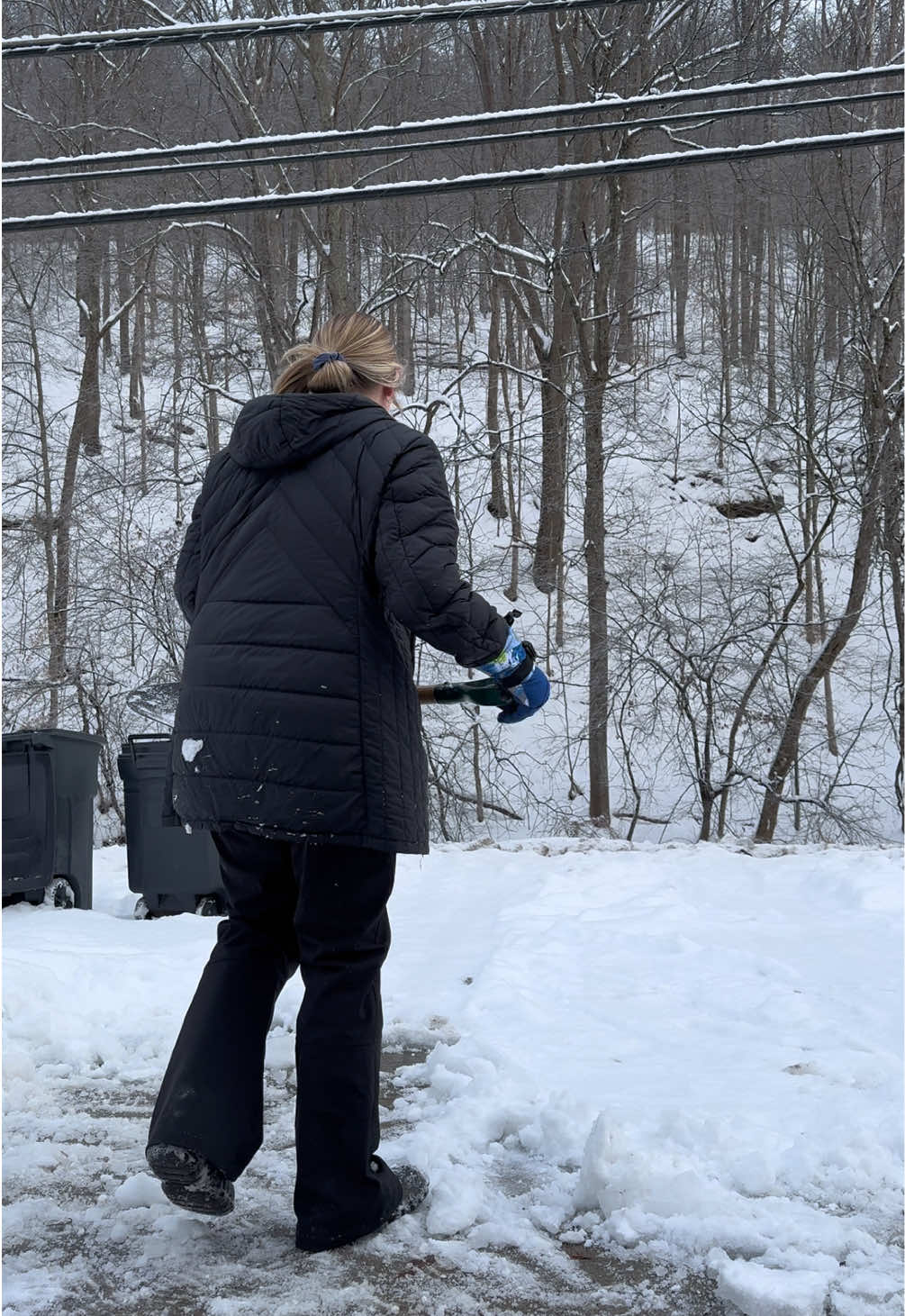 And we are supposed to get more snow this weekend 🫠❄️ #fyp #snowstorm #shovelingsnow #frozen #icestorm #essentialworker #hospitallife #respiratorytherapist 