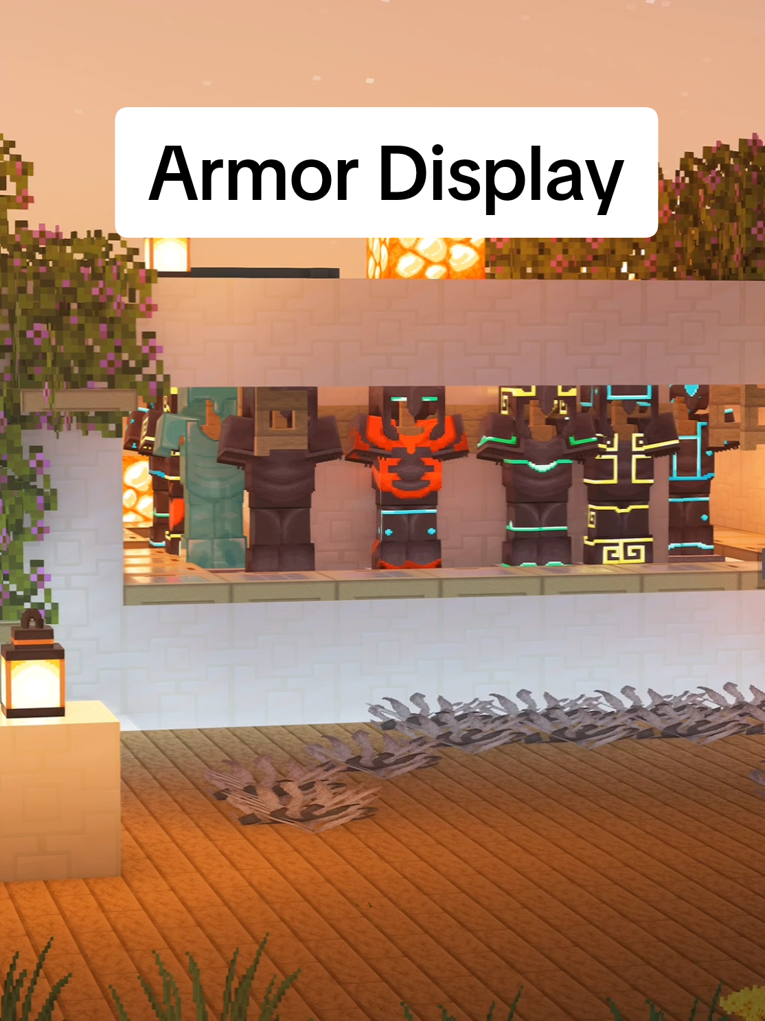 Minecraft Armor Display 🤩 || #minecrafttutorial #Minecraft #tutorial #mcpe #minecraftbuilding #minecraftmemeshacks #minecraftbuildingideas 