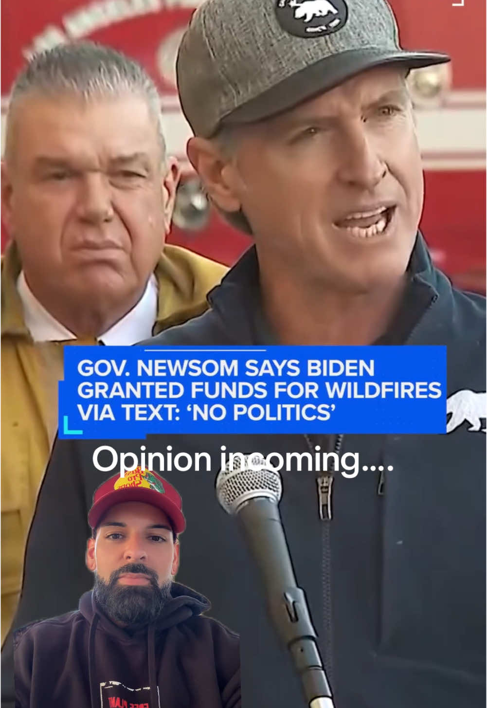 Gavin Newsom is bragging about how the federal government is giving him free $ to pay for the extra costs associated with the fire… The fire he was unprepared for because he destroyed a 100 billion budget surplus into a 60 billion deficit.   Spending $25 BILLION on homelessness and getting no results.  And limiting our access to water.   In addition, LA mayor karen bass (currently in Africa) cut the LAFD budget. 