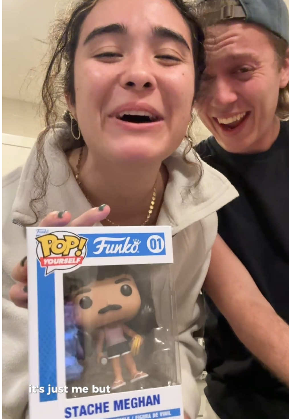 I personally think the mustache fits Meghan really well #meghanandjack #POPYourself 