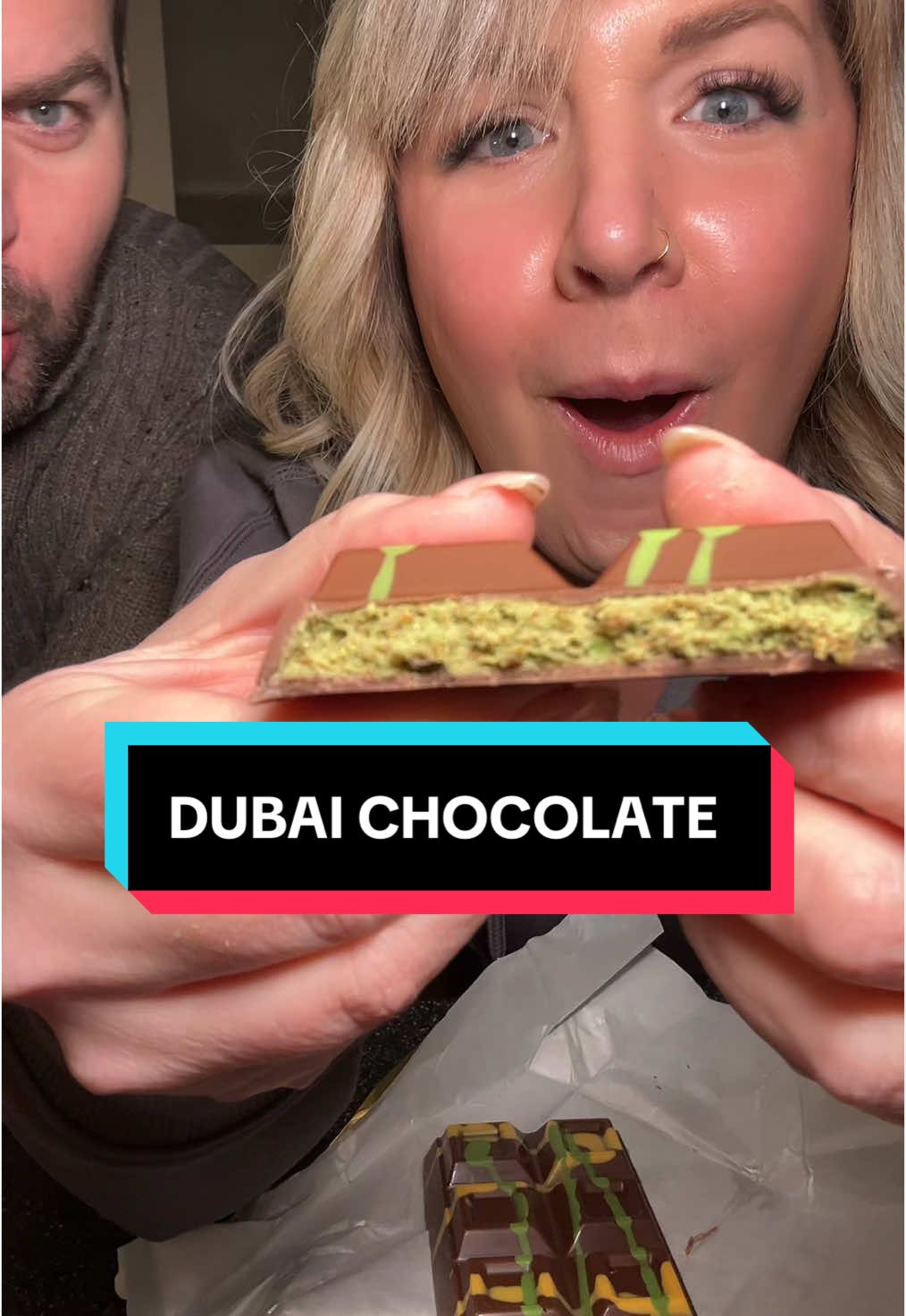 “You what?!” - bloody delicious though! #nom #dubaichocolate #viraldubai #chocolate #treattok #snack #TikTokMadeMeBuyIt 