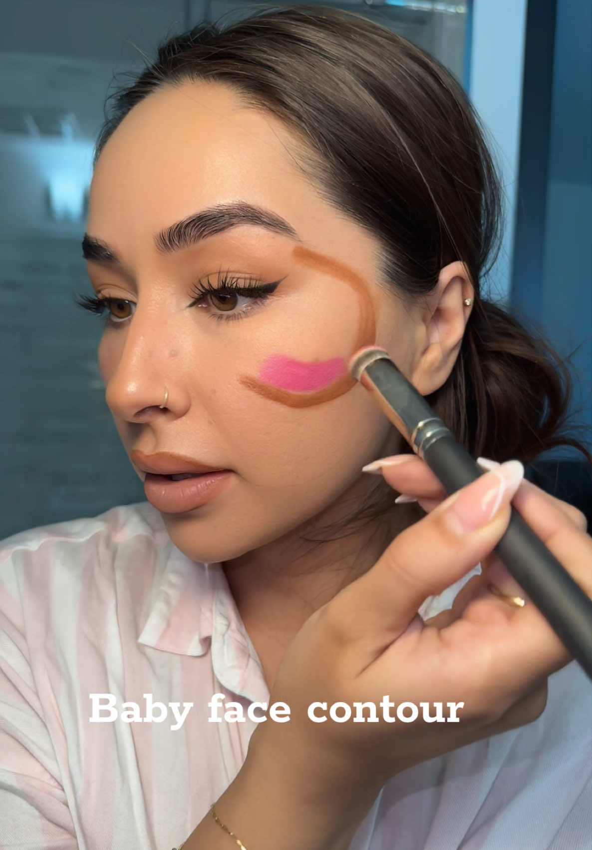 Baby face contour #makeup #contour