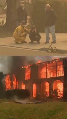 KCAL News reporter Jasmine Viel witnesses an emotional scene as an Altadena resident watches their house burn down. #fire #altadena #pasadena #eaton #burning #emergency #firedepartment #losangeles #breakingnews #kcal