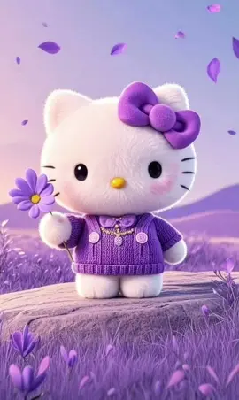 Wallpaper Kitty สีม่วง 💟 #hellokitty #kitty #cartoon #tiktok #ชีววิทยา 