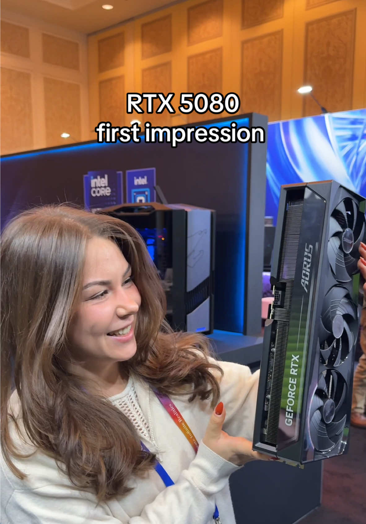 do you think size matters?  #nvidia #gpu #50series #cryptocita #5080 #ces #gigabyte 