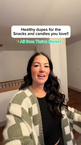Healthy swaps to the candy and snacks that we love! @Thrive Market has us covered 🙌🏼 Link in bio for 30% off + FREE gift! #thrivemarketpartner #snackhaul #healthysnackhaul #healthyswaps #snacks #candy #MomsofTikTok 