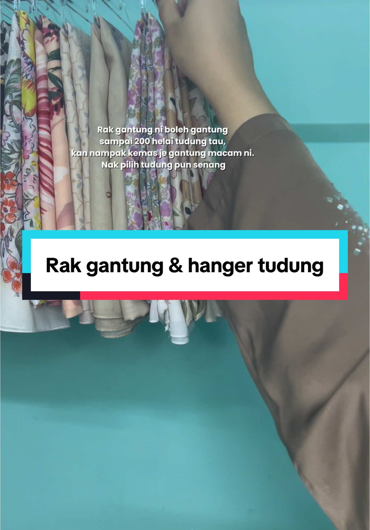 Rak gantung ni kalau nak gantung baju ke telekung ke pun boleh tau #racuntiktok #affiliatemarketing #affiliatetiktok #rakgantungtudung #hangertudung 