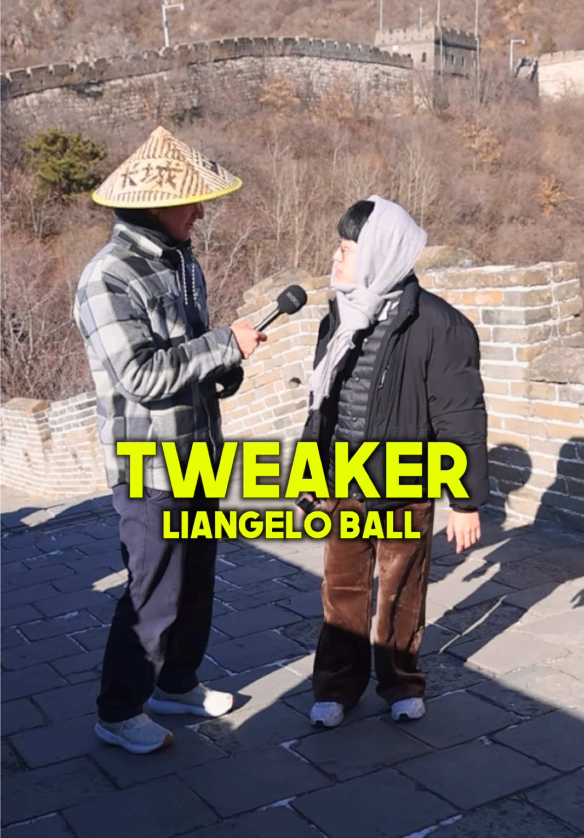 Tweaker on the Great Wall of China #gelo #liangeloball #tweaker 