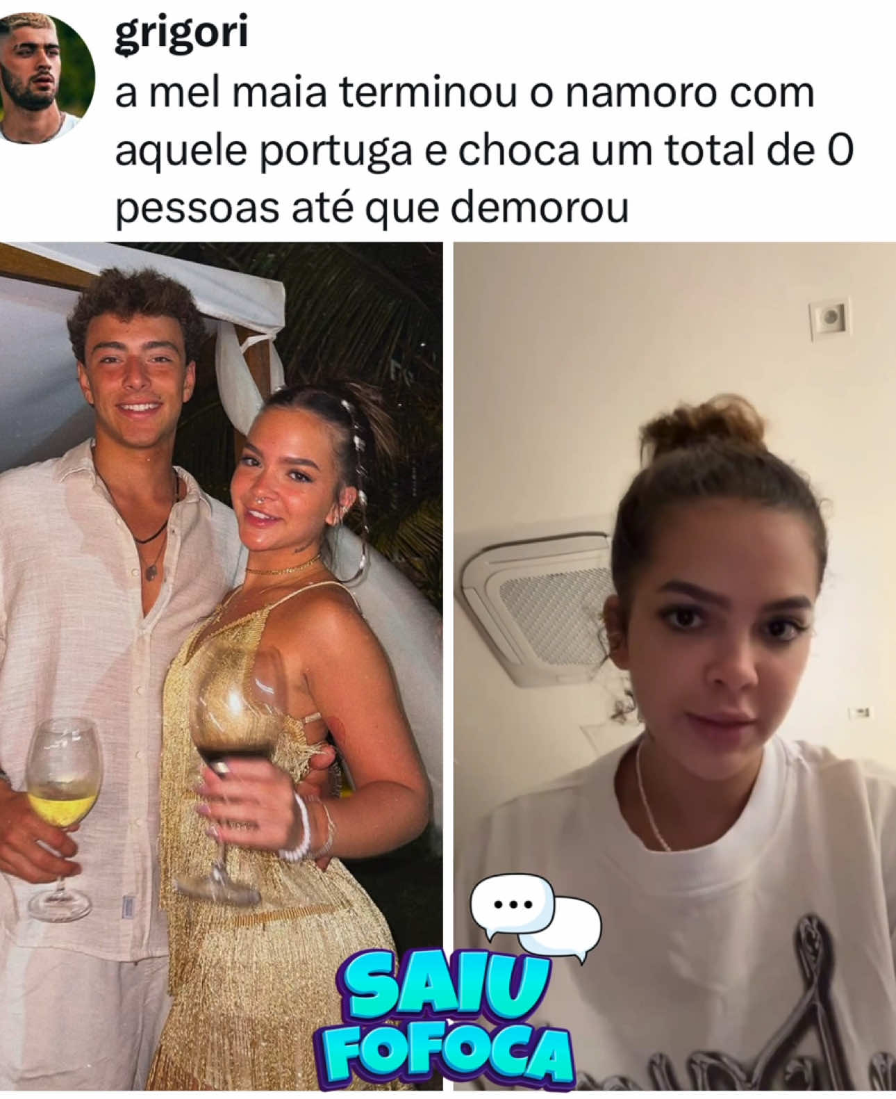 EITA! Mel Maia anuncia o fim de seu namoro, com o português, João Maria, e diz ter sido um término amigável, e que eles se amam muito, mas que já estavam mais como amigos, do que namorados. O que vocês acham? 🗣️