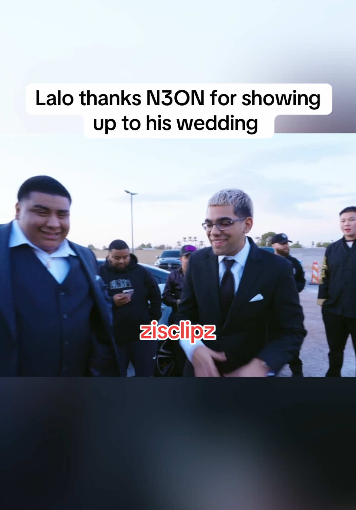 Lalo thanks N3ON for showing  up to his wedding  #n3on #n3onclips #lalo #lalogonebrazzy #wedding 