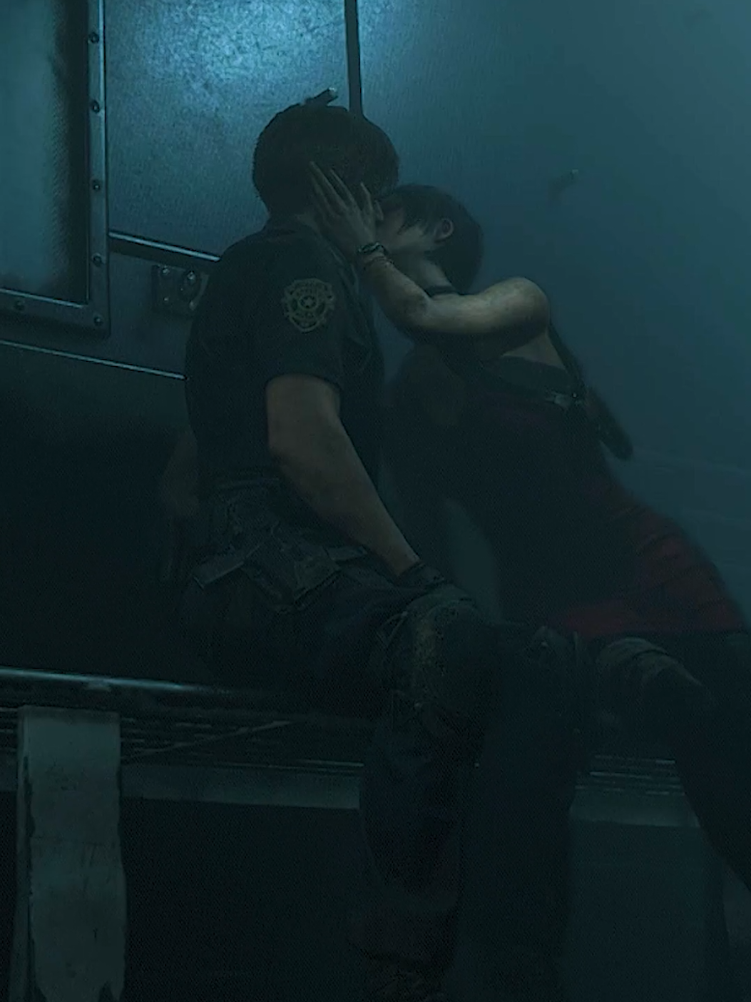 Ada e Leon se beijam. Resident Evil 2 remake #re2 #residentevil #leonskennedy #adawong 