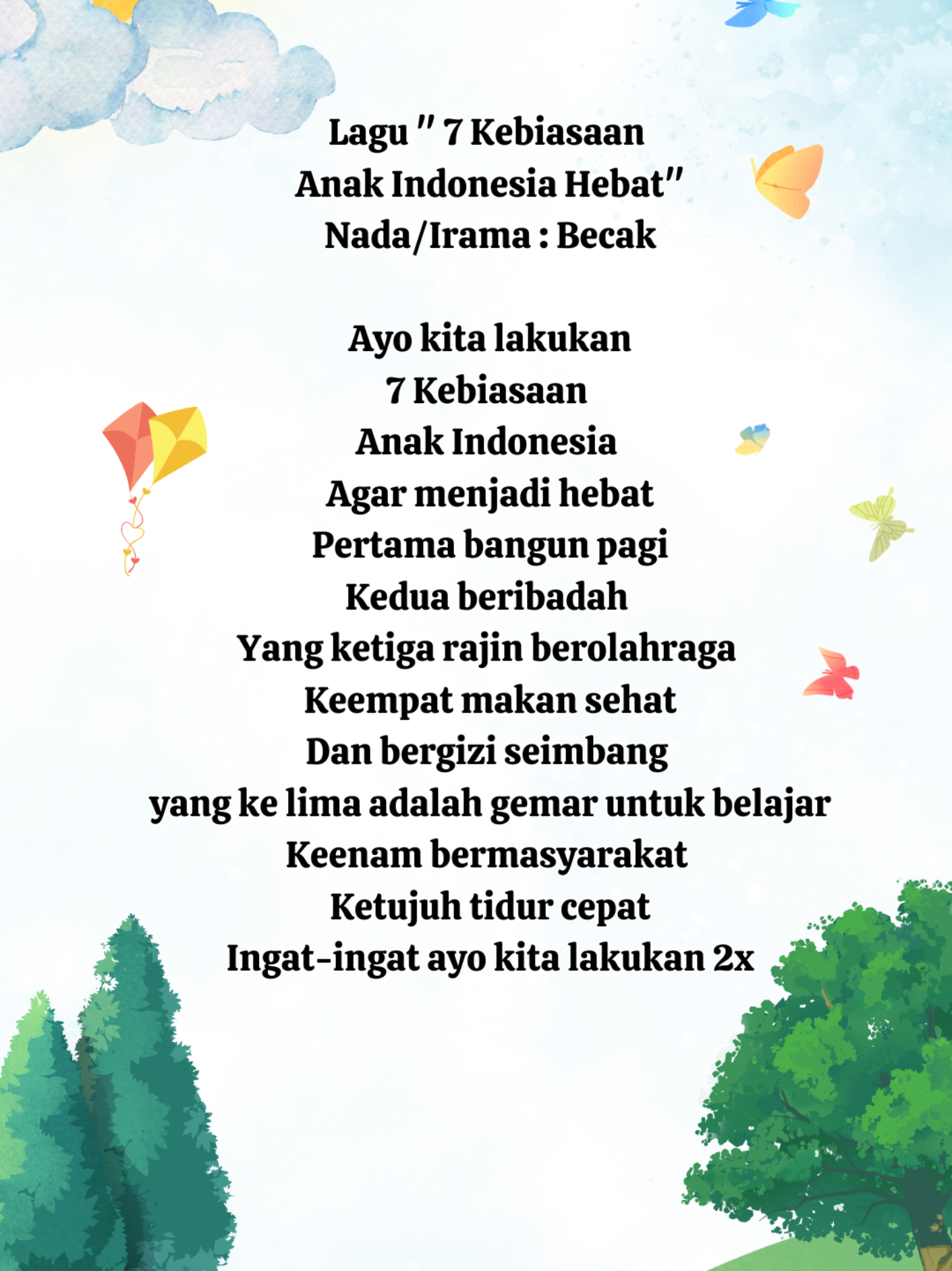 Lagu 7 Kebiasaan Anak Indonesia Hebat dengan irama / Nada Becak . . Yuk kita hapalkan 🥰🥰 #7kebiasananakindonesiahebat #7kebiasaananakindonesia #7kebiasaan #7kebiasaananakindonesiahebat #gurukreatif #gurukelas1sd #fypシ゚viral #gurukelas1 #gurusd #guruberbagi #gurutiktok #lagu7kebiasaananakindonesia 