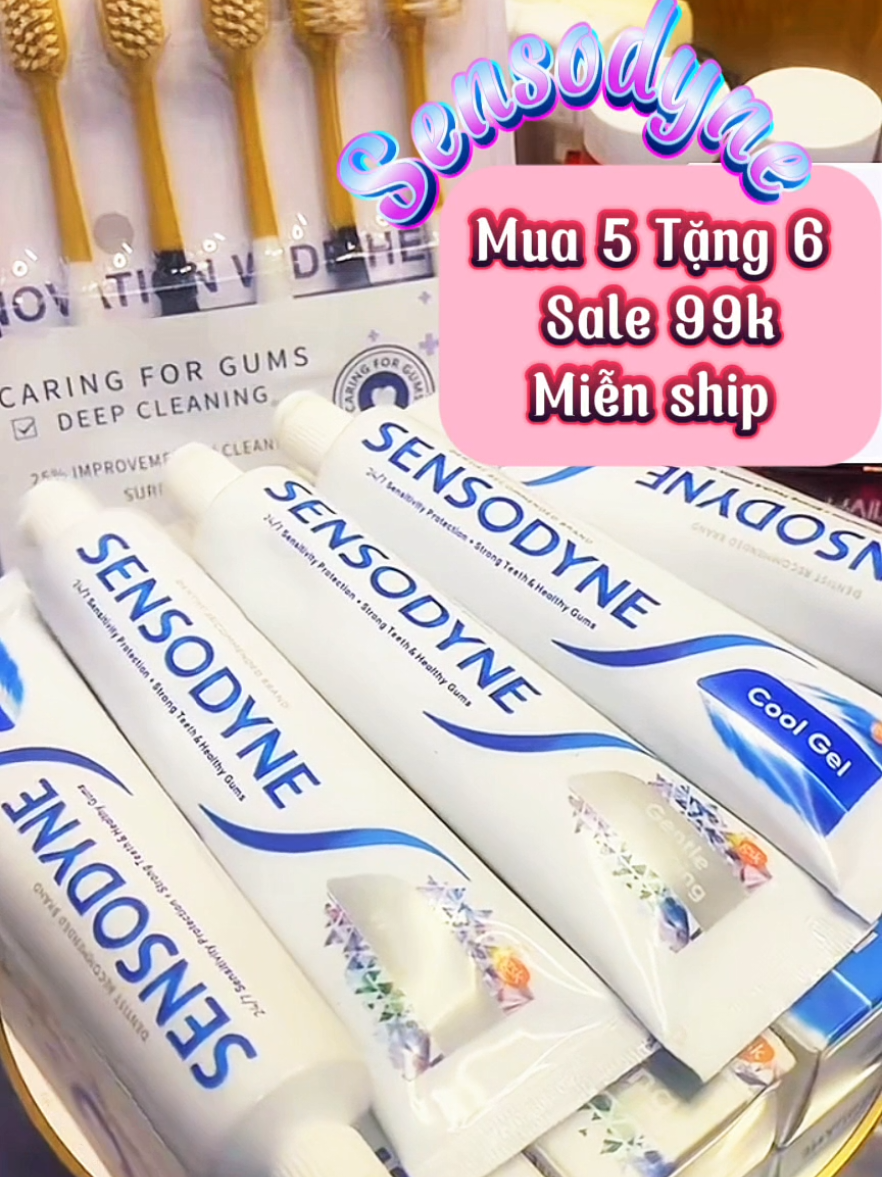 Tin được ko Mua 5 Tặng 6. Giá 99k. Miễn phí vận chuyển săn ngay.#samtetbaovui  #kemdanhrang #kemtrangrang #kemdanhrangsensodyne #xuhuong #sensodyne  #muataitiktok #trangrang  #thuhagiadung68 