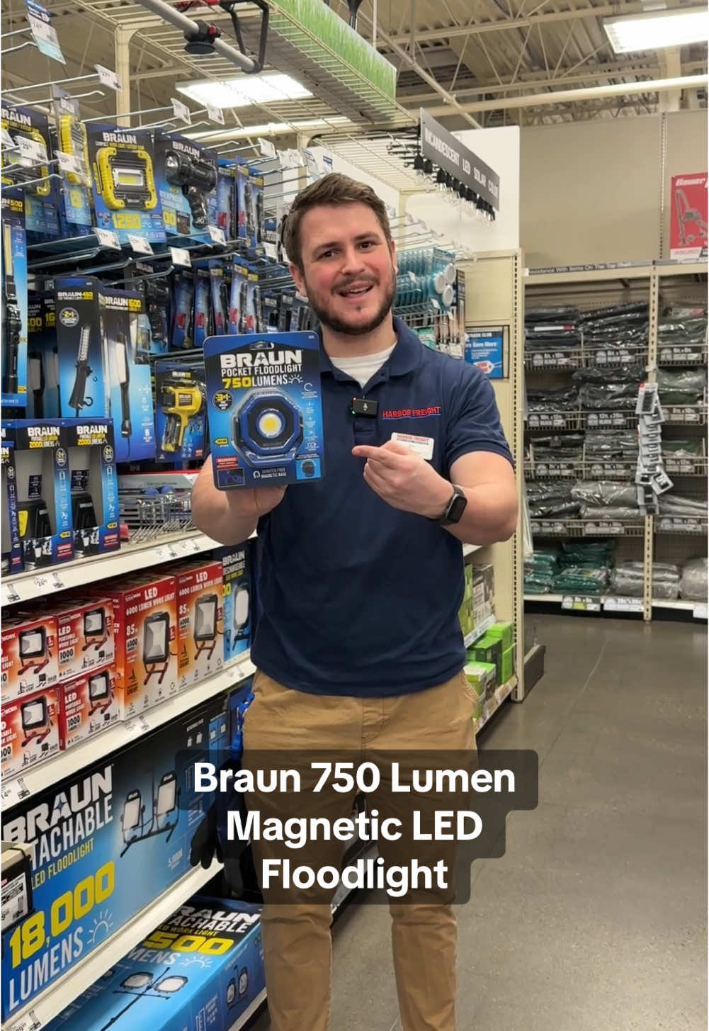 The Braun 750 Lumen Rechargeable Magnetic LED Floodlight from #HarborFreight is priced at only $29.99. Which color are you choosing?