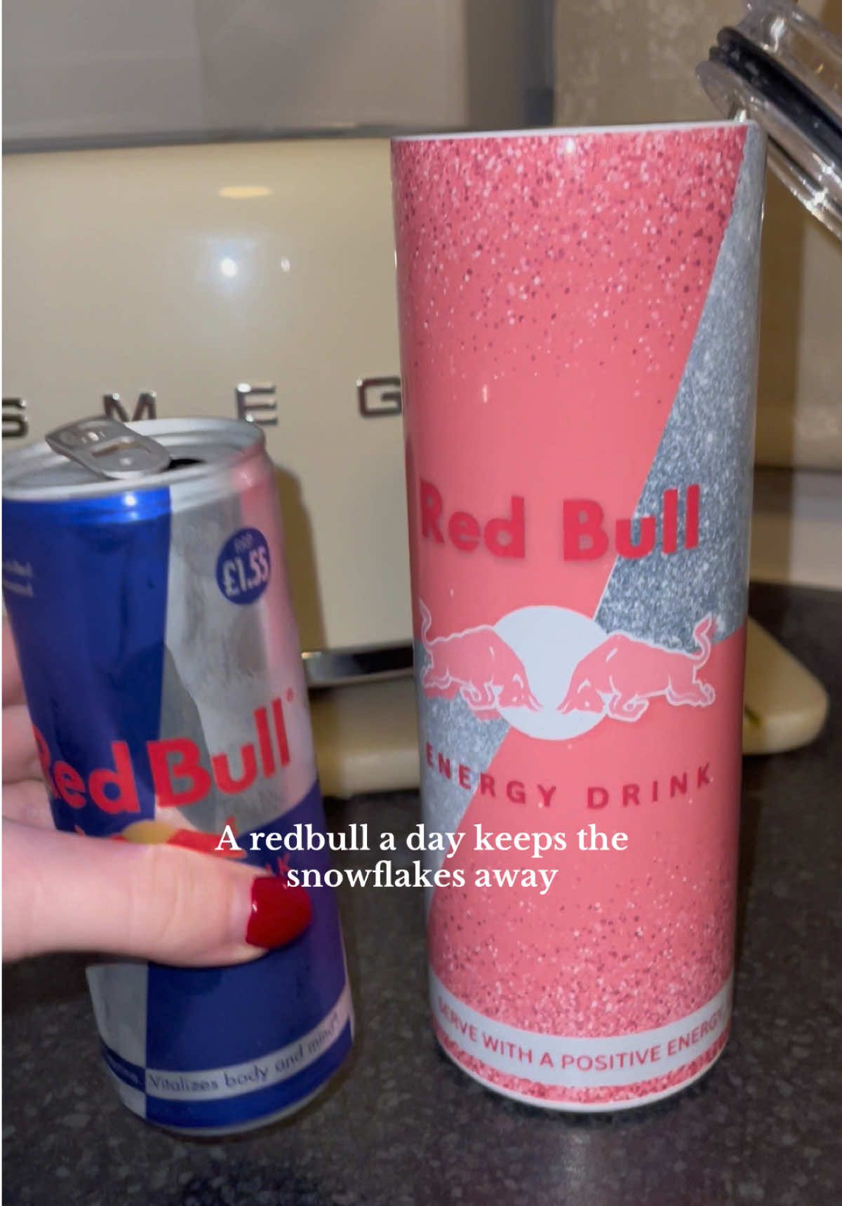 You don’t need to tell me how bad this is for me❄️ #fyp #redbull 