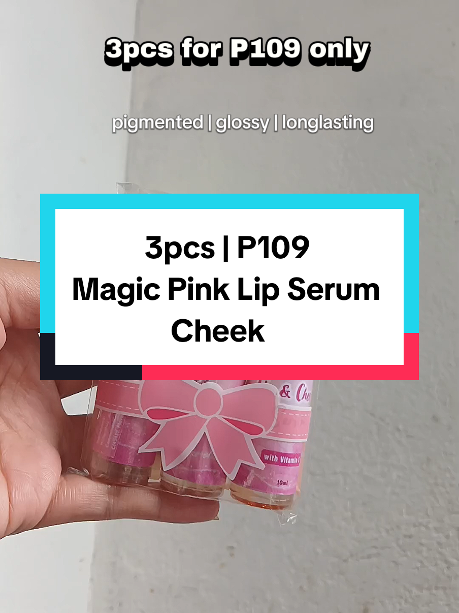 3pcs I P109 Magic Pink Lip Serum Cheek Glossy #pinklipserum #magicpinklipserum #lipgloss #lipserum #cheekserum 