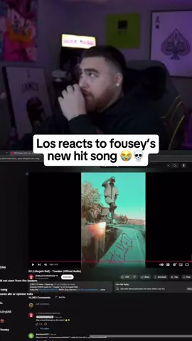 Fousey’s new song got Los questioning everything 😭 #LosPollosTV #fousey #streamer #viralvideo #reaction #funnyvideo #fypシ 