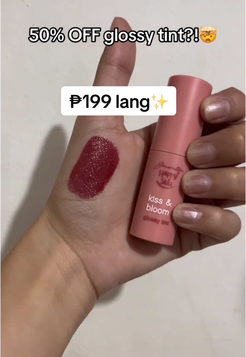 @happyskinphil glossy tint ₱199 na lang‼️😉✨ #happyskin #happyskinph #glossytint #liptint #fyp #lippie 