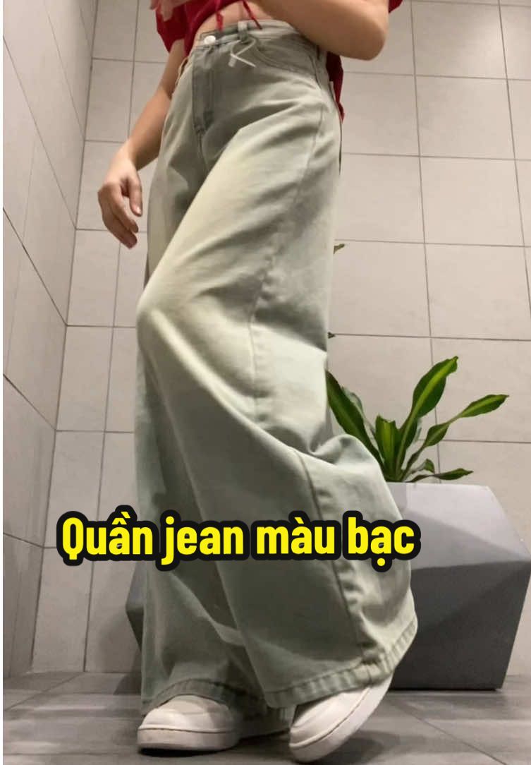 Quần jean màu bạc #retroshop #quanjean #review #tiktok 