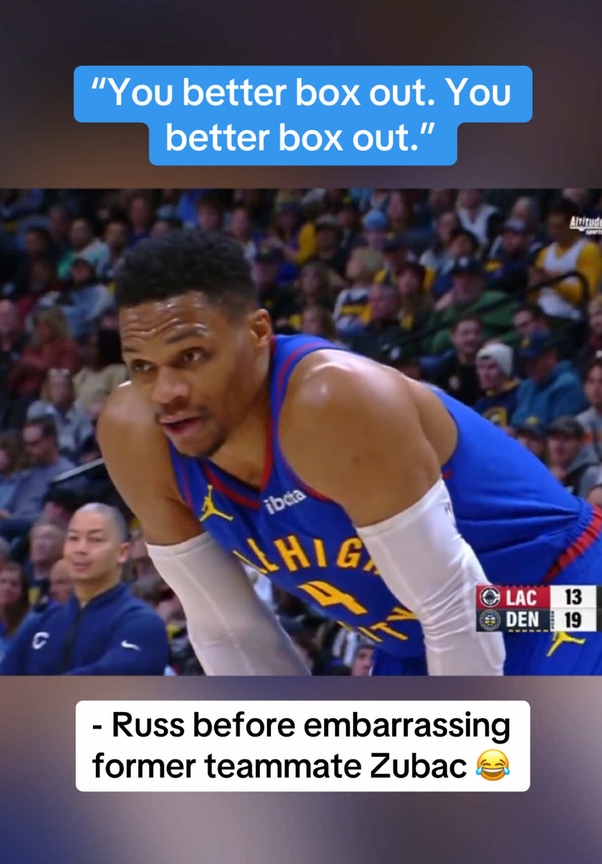 Russ warned him 😳 #russellwestbrook #NBA #basketball 