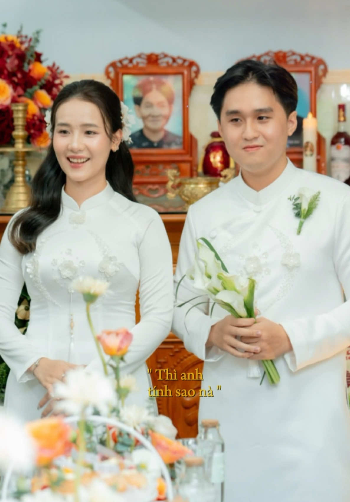 Hôm nay em bắt anh làm chồng, giờ anh tính sao? 🤔🤔🤔 #wedding #ledinhhon #fyp #viral #couple #trending #bridal