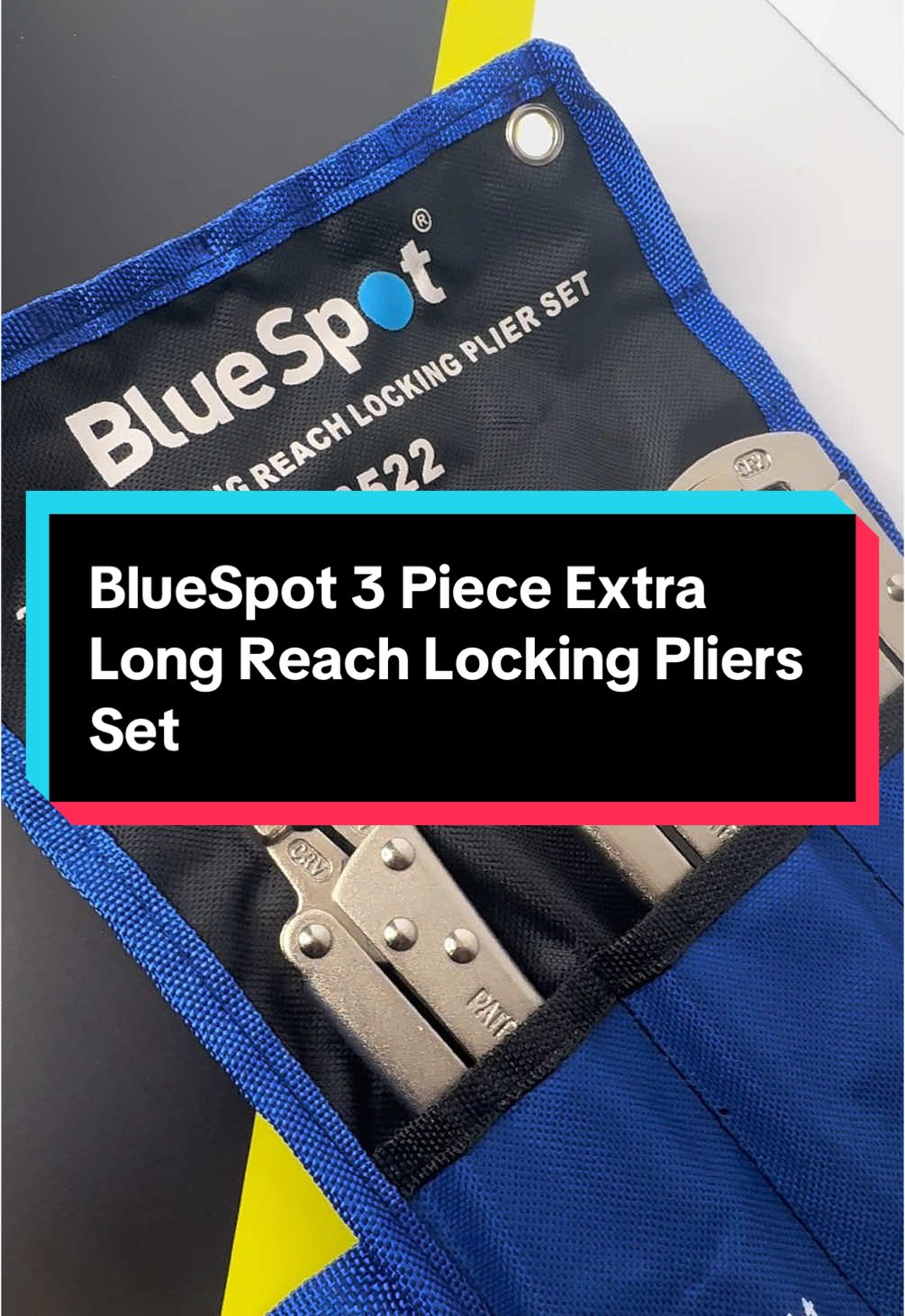 A set of locking pliers with extra long reach for those hard to access areas. Come and get yours now in our TikTok shop #bluespot #toolsofthetrade #toolstoday #whiterosetools #whiterosetoolstiktokshop 