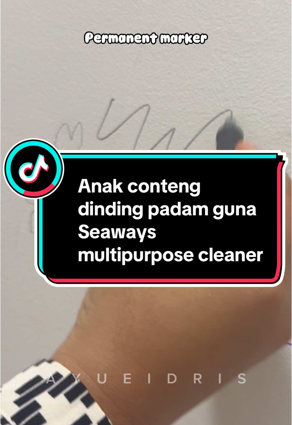 Replying to @KEROPOK MZ Boleh je awak. Semua jenis contengan da tnjuk ni. Hehe.  #seawaysmultipurposecleaner #cleaner #seaways #contengdinding 