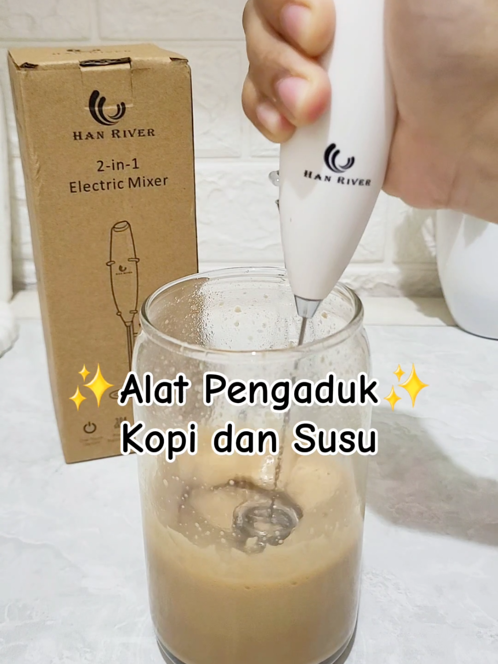 Alat Pengaduk Kopi dan Susu #handmixer #hanriver #electrikmixer  #pengocokkopi #pengadukkopi #pengocoksusu  #fyp #viral 