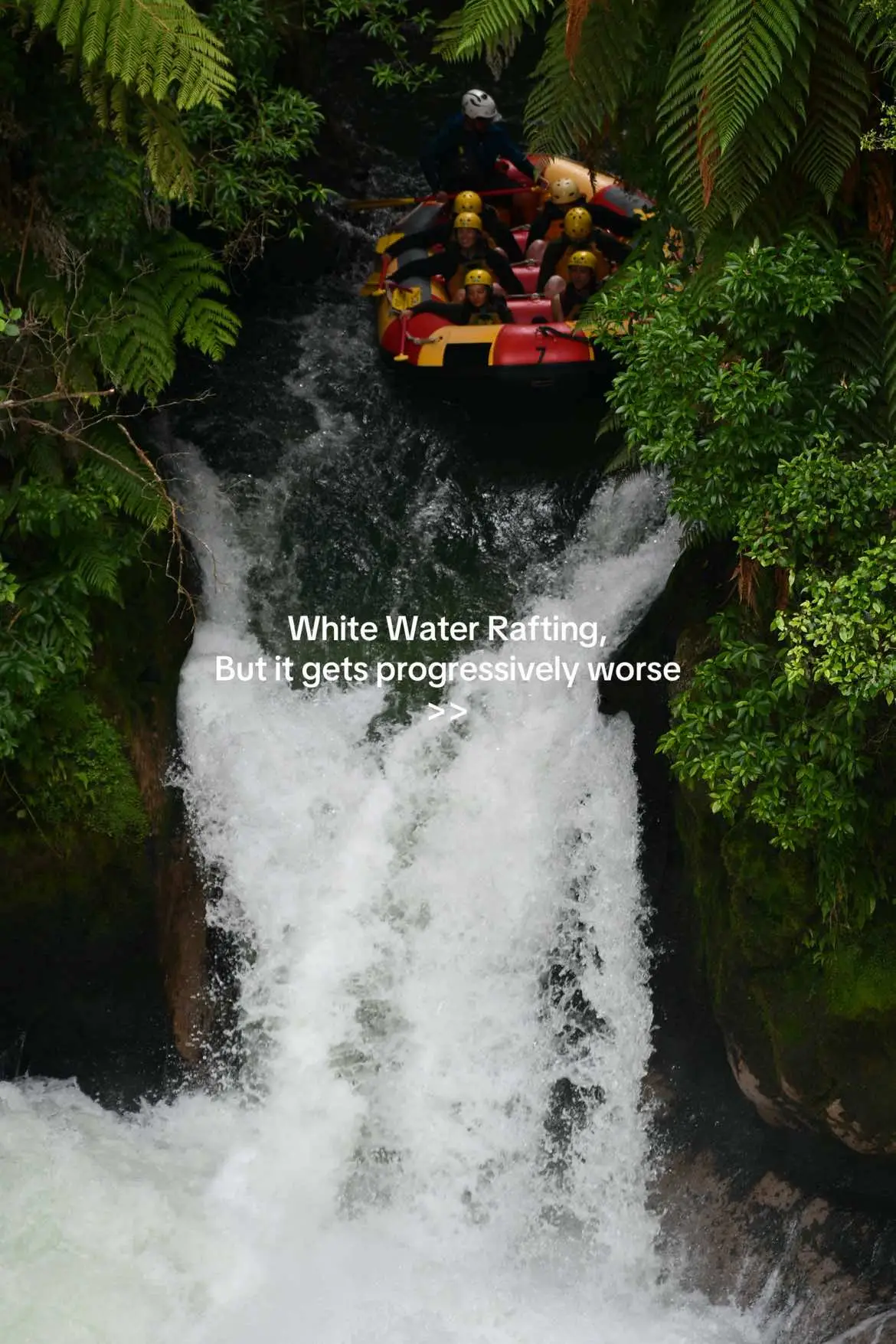 Listen, I was not prepared for the wildness that was grade 5 white water rafting! Tears wanted to be shed. Anxiety ? Through the roof. My instructor ? At his wits end, no doubt. But would I do it again? HELL YEAH.  #kaitunariver #kaitunacascadesrafting #whitewaterrafting #rotorua #nzbucketlist #newzealandmustdo #nzitinerary #thrillseeker #traveltok