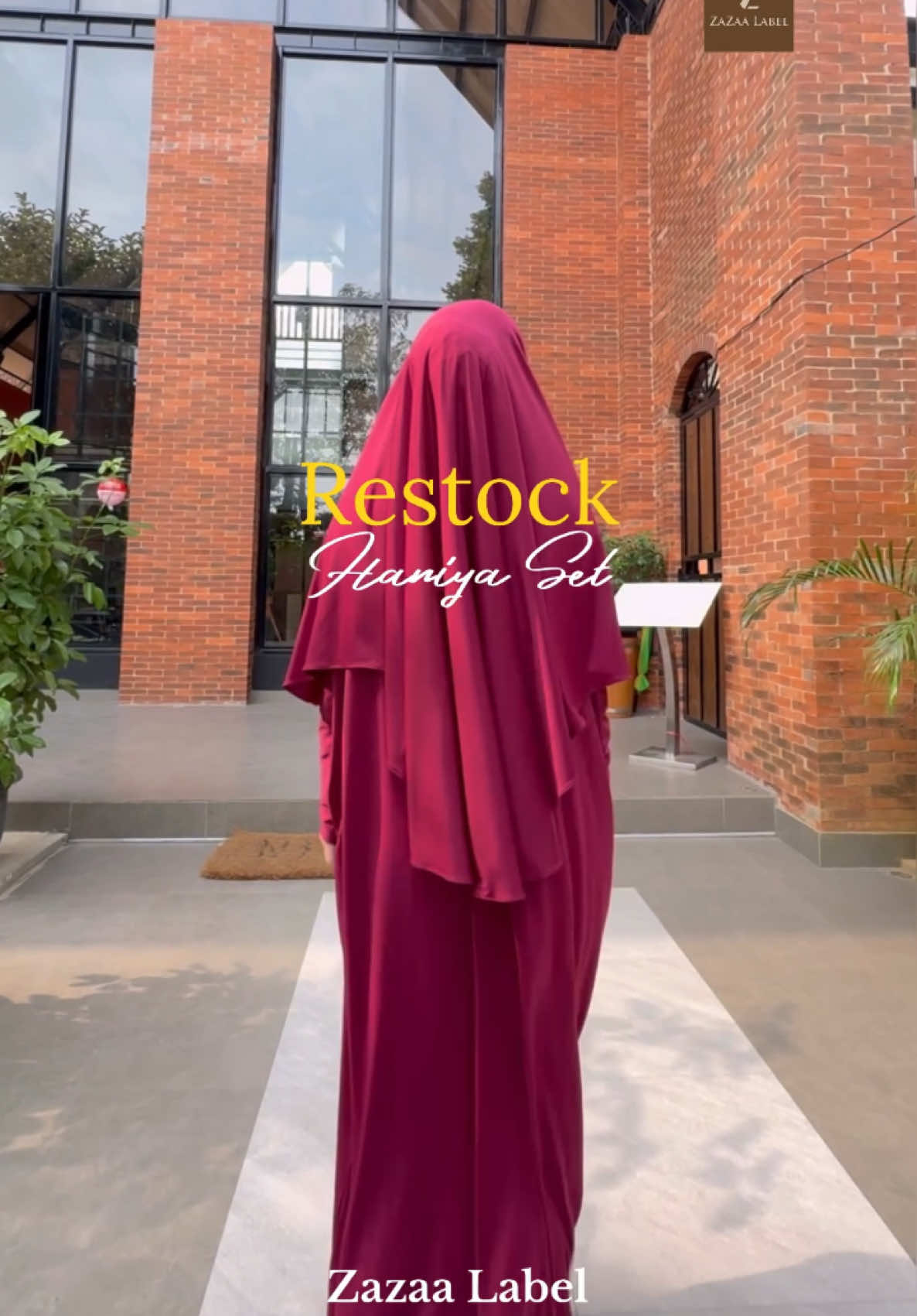 Restock Haniya set 🥰😍 #jerseypremium #gamisjersey #abayajersey #ootdabaya #gamisumroh #dressumroh #abayaumroh 