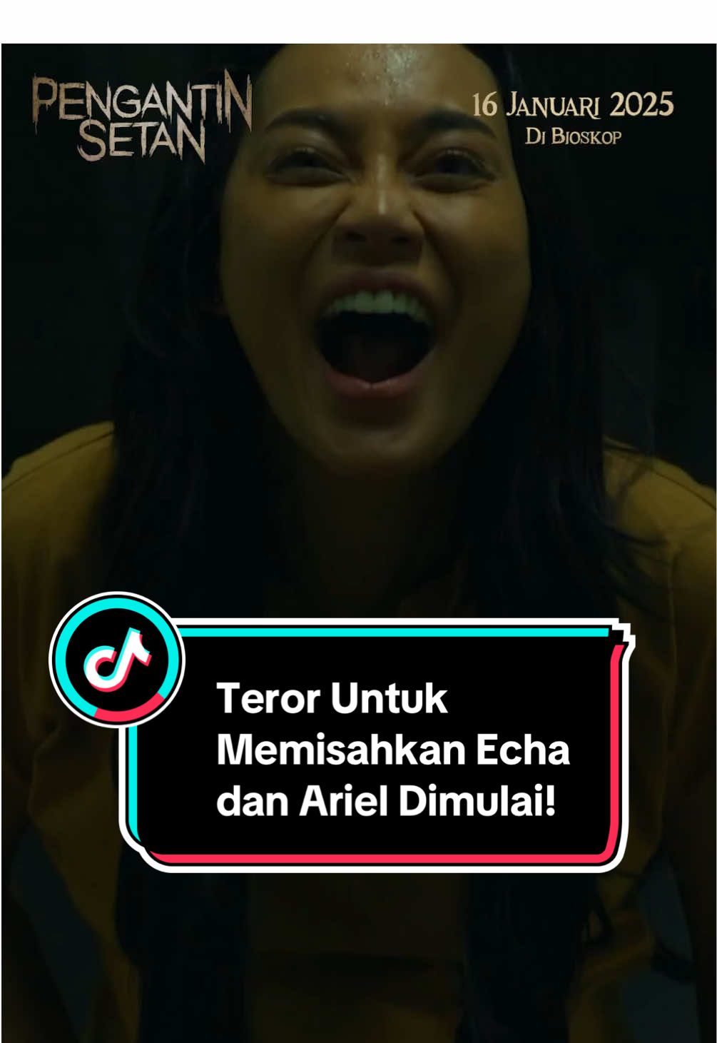 Jin yang terobsesi sama Echa, berusaha untuk memisahkan dia dan suaminya, Ariel. Bisa gak ya mereka bertahan dari semua teror itu? Tonton #PengantinSetan mulai 16 Januari 2025 di Cinema XXI. #LebihASIK #NontonASIKdiXXI #SemuaBisadiTikTok #tiktoktainment