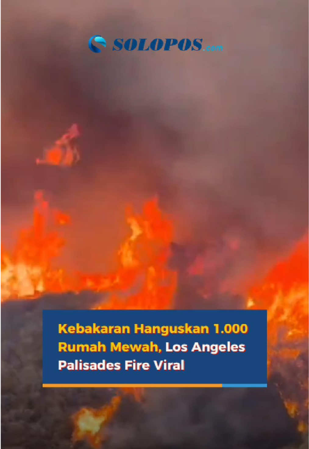 Kebakaran Hanguskan 1.000 Rumah Mewah, Los Angeles Palisades Fire Viral Kebakaran hutan besar terjadi di Los Angeles pada Kamis (9/1/2025), melanda area pemukiman elite Pacific Palisades dan menyebabkan sekitar 1.000 rumah mewah terbakar. Kebakaran juga menewaskan 5 orang.  Akibat kebakaran, warga harus mengungsi dan banyak pohon tumbang, menghalangi jalur evakuasi. Api meluas dengan cepat karena hembusan angin. Pihak berwenang mengerahkan semua sumber daya untuk memadamkan api, termasuk menggunakan sistem air perkotaan. Kebakaran juga menyebabkan dua sekolah dasar hancur, dan semua sekolah di Los Angeles Unified School District ditutup. #losangeles #palisades #palisadeskebakaran #losangelespalisades #pacific #pacificpalisades #pacificpalisadeskebakaran #fire #palisadesfire #losangelespalisadesfire 