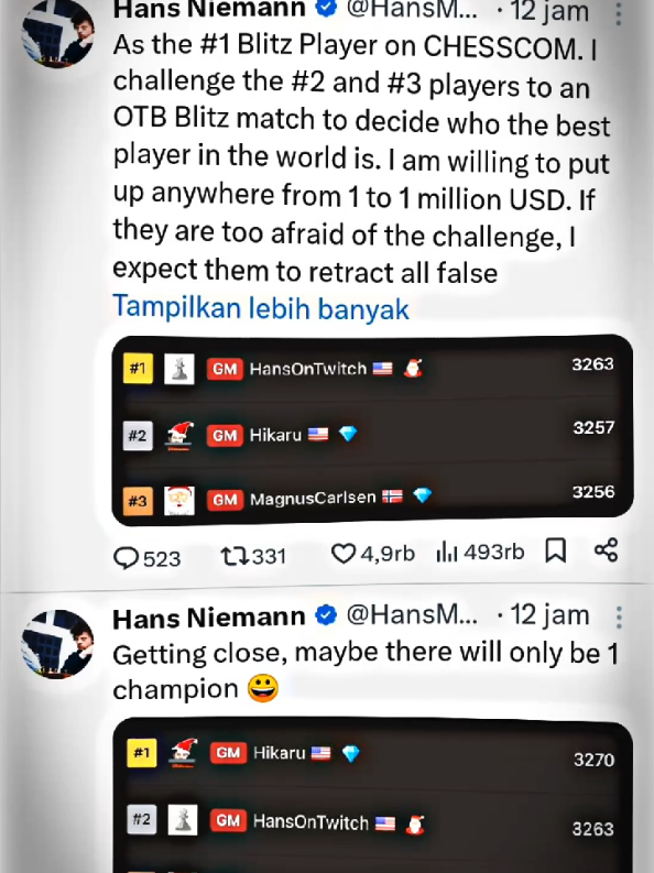 Langsung disalip ga tuh sama magnus dan hikaru 🥱 #chess #chesstok #chesstiktok #chesscom #chessmaster #chessbrilliantmove #chesspuzzle #chessgame #chesslover #chessman #chessplayer #chessmemes #chessopening #chesstrap #chesstactics 