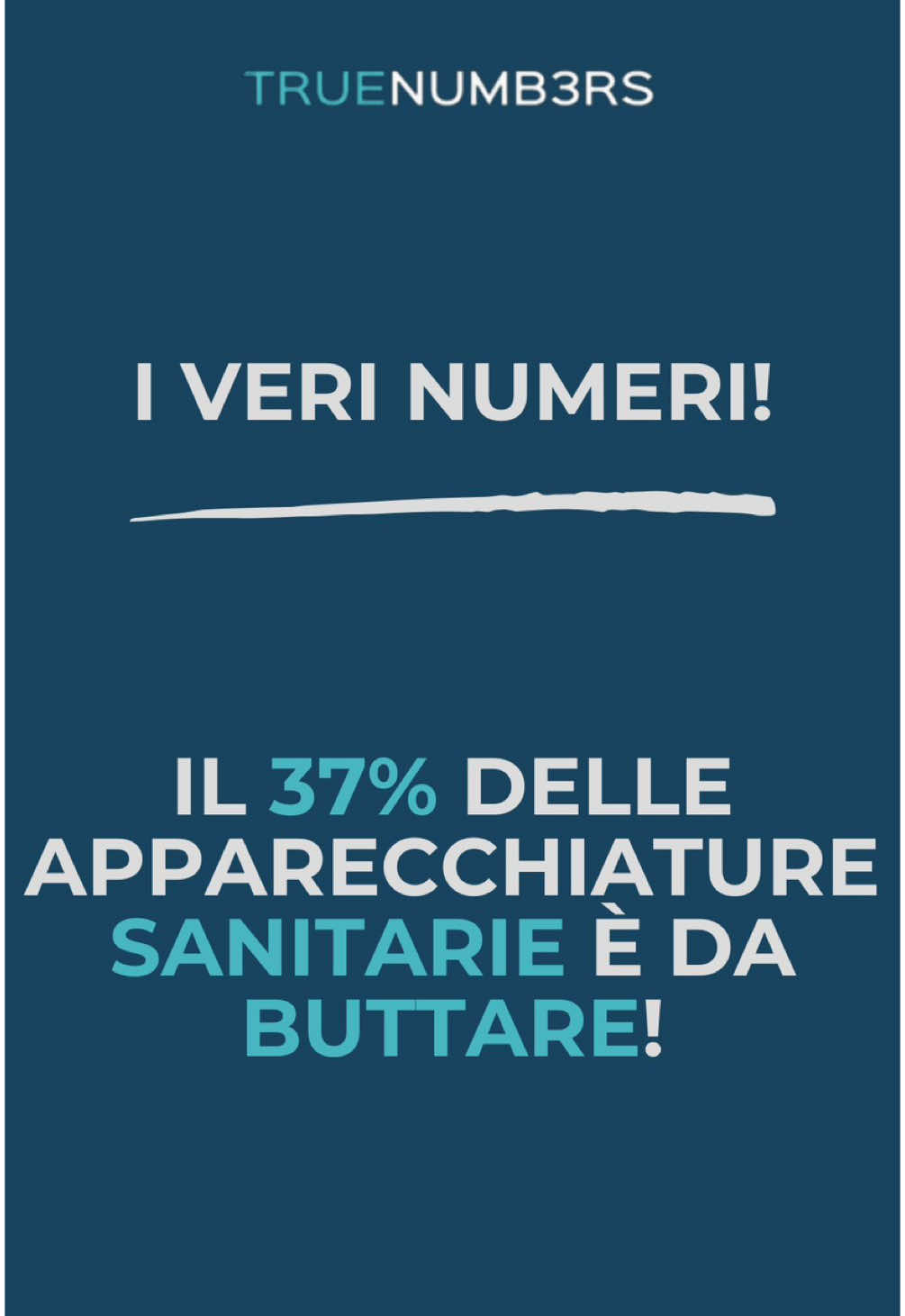 I veri numeri! Il 37% delle apparecchiature sanitarie è da buttare!#numeri #truenumbers #sanita #ai #avatar 