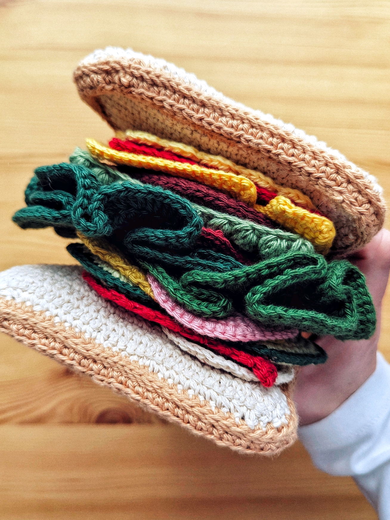 crochet auntie reporting for duty 🫡 #fyp #crochettok #crochet #crochettok #crochettoys #crochetsandwich #crochetfood 