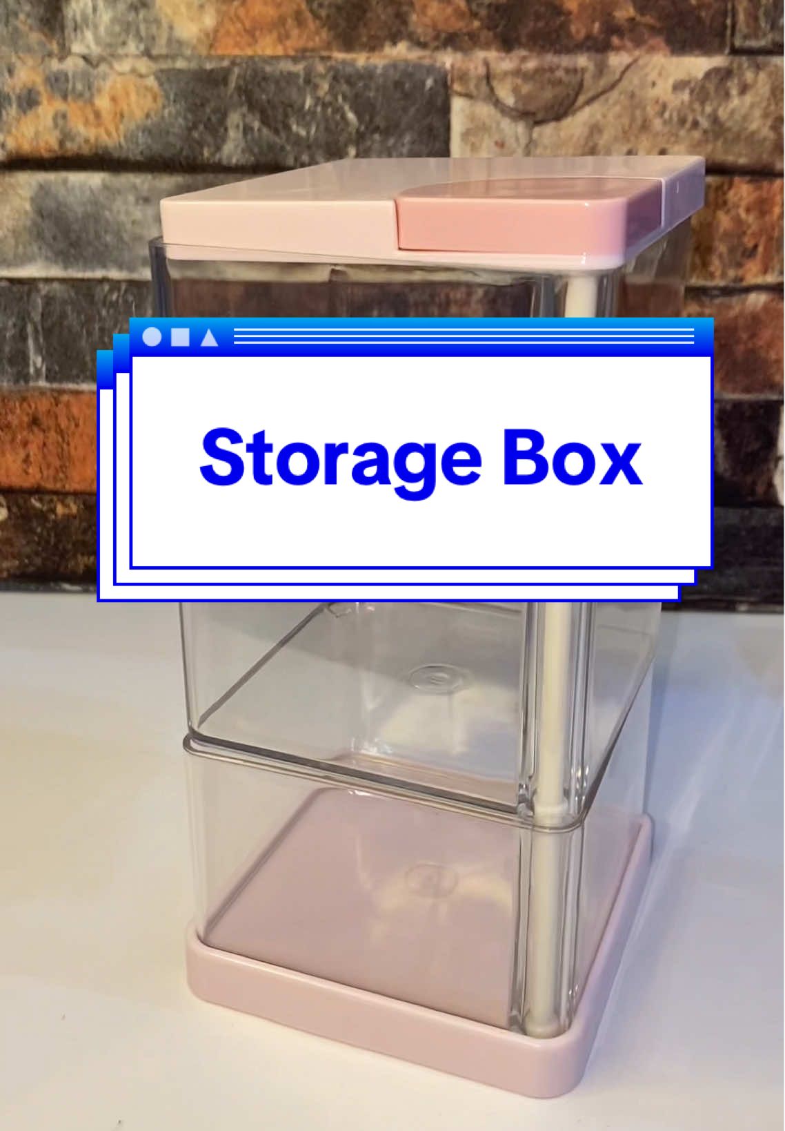 2/3/4 Layer Rotating Storage Box #fyp #storagebox #makeupstorage #makeuporganizer 
